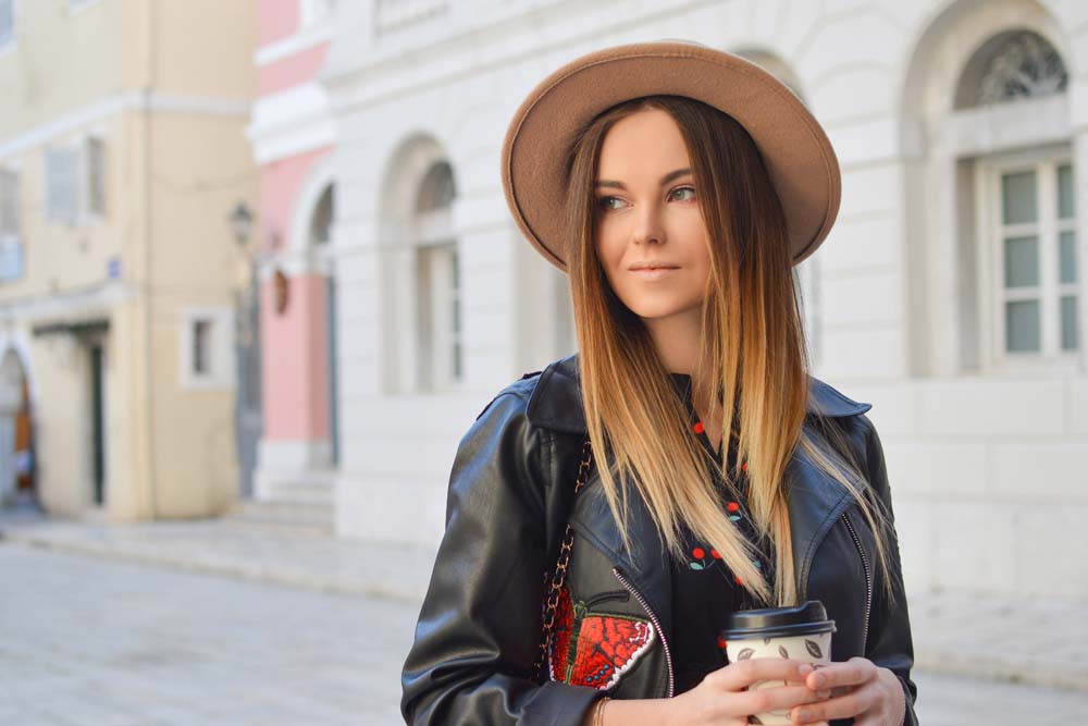 a girl smiling